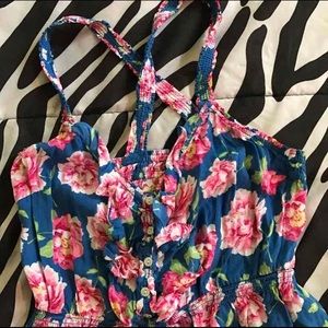 Floral Abercrombie & Fitch criss-cross maxi dress.